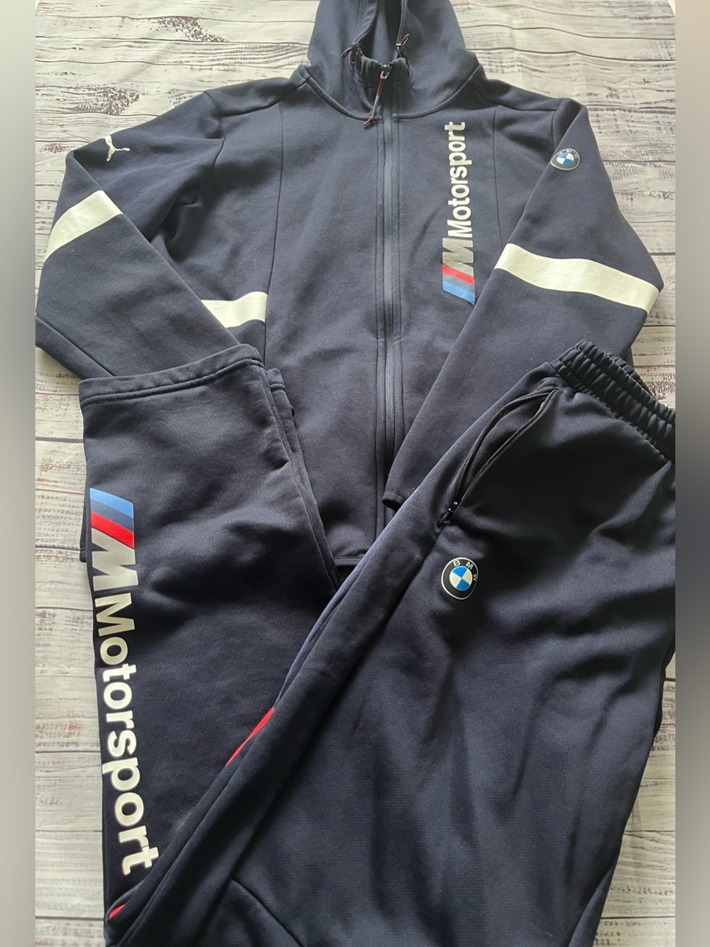 Puma x BMW Motorsport Track Suit Navy Blue Size M EUC